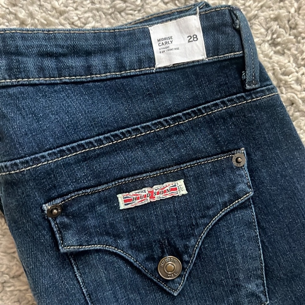 Hudson Jeans Dark Blue Straight Leg Women Jeans - Picture 8 of 8